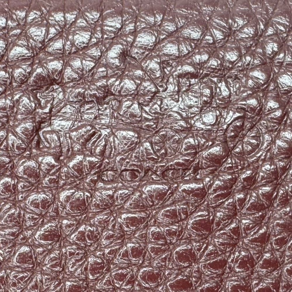Coach Burgundy Oxblood Grain Leather Wristlet Wallet - Picture 4 of 12